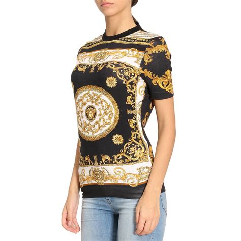 versace t shirt donna.lunga dietro|T.